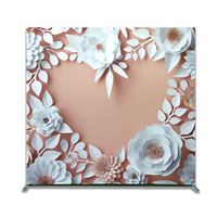 Tissu de tension personnalisé de vente en gros 8*8 FT photomaton Pop Up affichage toile de fond support