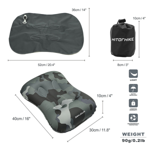 HOMFUL-almohada <span class=keywords><strong>inflable</strong></span> de aire portátil ultraligera, personalizada, para acampar, viajar, <span class=keywords><strong>cuello</strong></span> - Product Image 4