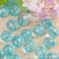 Perles de terre transparentes de 6 mm à 20 mm, perles acryliques à 96 faces, rideau de porte, matériel de bricolage, matériel de fabrication de perles en gros
