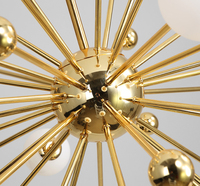 Vente en gros en ligne de lustres contemporains Sputnik Globe, luminaires suspendus en verre blanc de style nordique du milieu du siècle, pour salle à manger