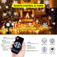 Projecteur laser de Noël en forme de hibou avec télécommande, pour projection extérieure sur pelouse, motifs flocons de neige et films