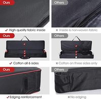 88 Keys Portable Nylon Foldable Lightweight Durable Padded Black Keyboard Case for Electric Piano Gig Bag Adjustable Shoulder