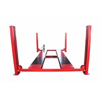 Lève-voiture hydraulique à 4 poteaux avec vérin roulant et alignement 3D des roues 380V/220V pour usage en garage