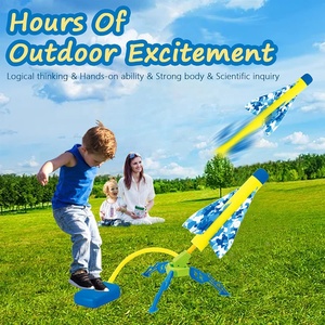Outdoor Sky Plane Pedal Rocket Launcher Toy EVA Foam Rocket <strong>air</strong> Pump Powered Pedal Launch up Flying Toy for Kids Exercise Toy - Product Image 2