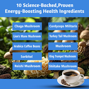 OEM ODM Poudre de café aux champignons 10 en 1 avec poudre de café lyophilisée – Favorise la concentration, l'énergie, le système immunitaire et la créativité – Complément alimentaire - Product Image 3