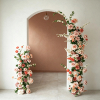 Décorations de mariage de luxe, fleurs et arômes floraux pour arche, arrangements floraux d'automne, fleurs au toucher réel, décorations personnalisées pour événements et fêtes