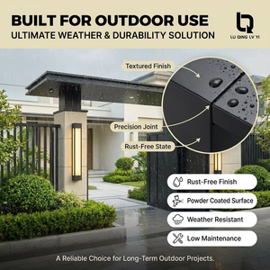 Système moderne de <span class=keywords><strong>portail</strong></span> et de auvent en aluminium, <span class=keywords><strong>portail</strong></span> d'entrée thermolaqué antirouille pour entrepreneurs en villas - Product Image 3