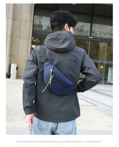 Sac de poitrine léger style quotidien, sac banane durable avec logo personnalisé, sac bandoulière en tissu Oxford imperméable - Product Image 6