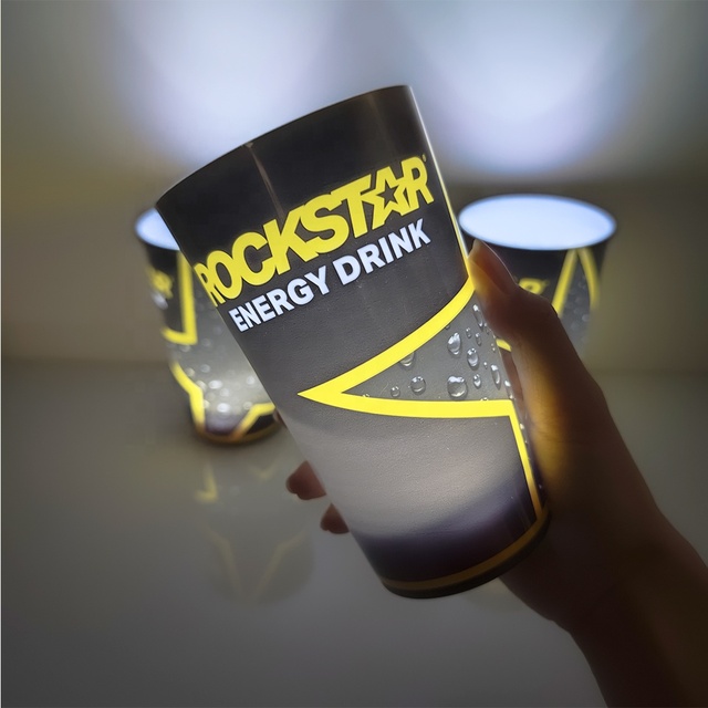 Factory Price Led Cup Black Flashing Light up Luminous Cup for Bar Party Festivals