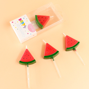 Nhà Máy Nến Hand Made Tùy Chỉnh Nến Sinh Nhật/Dưa Hấu Hình Dạng Paraffin Bánh Sinh Nhật Nến - Product Image 4