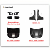 Kit carrosserie complet style M5 pour BMW Série 5 G30 G38 2021 2022 2023, comprenant pare-chocs avant et arrière, capot et ailes.