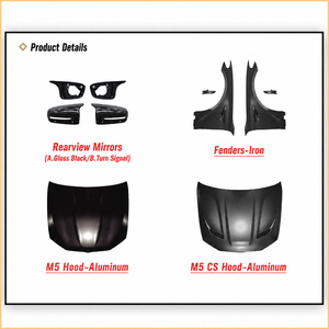 Kit carrosserie complet style M5 pour BMW Série 5 G30 G38 <span class=keywords><strong>2021</strong></span> <span class=keywords><strong>2022</strong></span> 2023, comprenant pare-chocs avant et arrière, capot et ailes. - Product Image 4