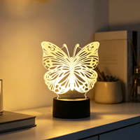 Lampe 3D en acrylique lumineuse, base ABS changeante de couleur, lampe d'anime, base LED, cadeau pour enfants, dessin animé
