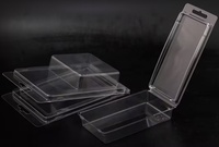 Emballage en boîte transparente en PET écologique en stock, emballage personnalisé en boîte à clapet en PET pour accessoires de pêche