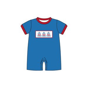 SR3414 RTS Mameluco para Bebé Niña, Diseño de Peces a Cuadros Rojos, Mono sin Mangas al por Mayor - Product Image 6