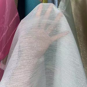 Vente en gros crêpe brillant et <span class=keywords><strong>organza</strong></span> bon marché prix stock prêt à expédier tissu <span class=keywords><strong>organza</strong></span> pour robe de femme - Product Image 2