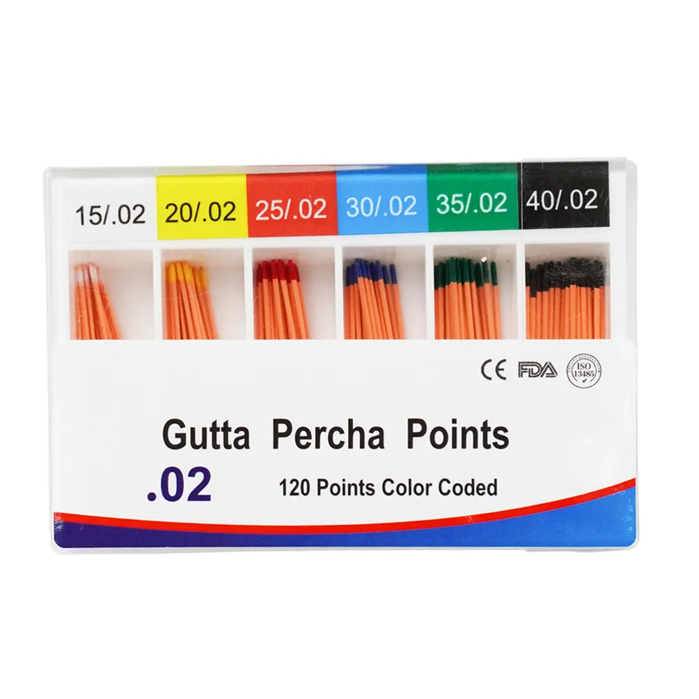 Dental disposable Dental-gutta-percha point 04 taper 20 25 obturation gutta percha paper points