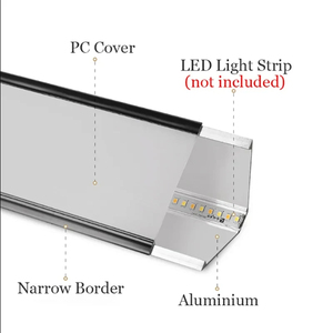 Perfiles de Aluminio en V de 45 Grados, Difusor de Canal <span class=keywords><strong>LED</strong></span>, Lámpara de Línea Decorativa para Esquinas de <span class=keywords><strong>Techo</strong></span>, Iluminación Ambiental para el Hogar y la Habitación - Product Image 5