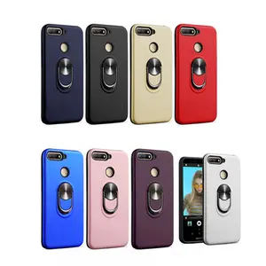 Ring Holder Dual Layer Shockproof Phone Case For Samsung J2 J3 J4 J6 J7 J8 Pro Plus Prime Core TPU PC 2 In 1 Mobile Back Cover