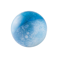 Veilleuse LED bleue 3D en PVC et métal pour astronomie avec lune rotative et globe lumineux avec base pour la maison, la chambre et le bureau en cadeau