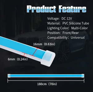 ไฟเดย์ไลท์ LED แบบไล่สีคู่ 24V สำหรับรถบรรทุก แถบไฟนำแสงบางเฉียบ ไฟเลี้ยว ไฟท้าย - Product Image 6