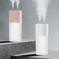 Humidificateur ultrasonique à double brume, portable, à batterie, en plastique, à faible bruit, grande capacité, avec lumière nocturne, logo personnalisé ODM/OEM