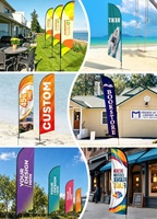 Drapeau à plumes personnalisé avec graphiques double face accrocheurs et montage sans outil pour les programmes de marketing des distributeurs en gros