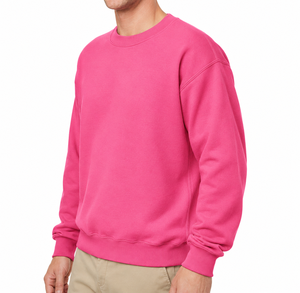 Sudadera Rosa para Hombre 2026, Cuello Redondo, Corte Regular, 100% Algodón Felpa, Calidad Premium, Impresión Personalizada y Bordado - Product Image 5