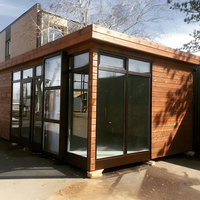 Salle de sauna à vapeur en bois de cèdre rouge moderne conception extérieure de cube capacité de 3-6 personnes poêle de chauffage électrique 6KW fonction de vapeur humide