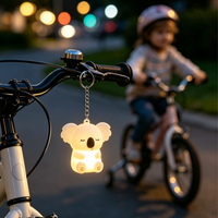 Porte-clés Koala mignon, lampe de nuit portable en silicone, mini lampe suspendue LED rechargeable par USB, lampe LED pour sac à dos, clés, cadeau pour enfants