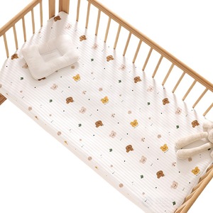 Newborn baby bed sheet cover, mattress cover, Class A pure cotton patchwork bed sheet, soft baby fitted sheet - Product Image 5
