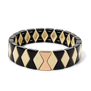 Bracelet en émail arc-en-ciel, perles colorées en forme de <span class=keywords><strong>chevron</strong></span>, bracelets extensibles élastiques pour femmes, bijoux de mode en gros, cadeaux - Product Image 5
