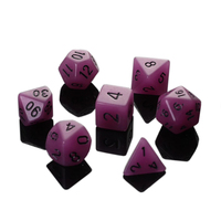 Ensemble de dés DND en vrac, en résine transparente, à bords tranchants, polyèdre carré, 7 pièces, pour jeux et tours de magie