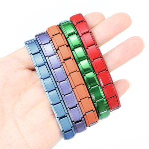 Bracelet à breloques italien avec différents motifs, bracelet italien pour <span class=keywords><strong>fille</strong></span>, breloques colorées en acier inoxydable, bracelet italien personnalisé - Product Image 3