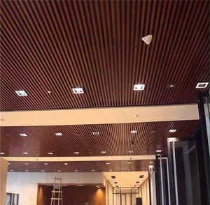 Panneau de plafond suspendu en aluminium, revêtement mural métallique intérieur pour hall d'accueil de bureau - Product Image 1