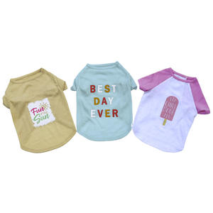 Stile estivo a tema Pet t-shirt per vacanze in spiaggia tessuto di cotone antiscivolo con orsacchiotto barboncino <span class=keywords><strong>Beagle</strong></span> edizione speciale - Product Image 5