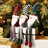Lot de 3 décorations de Noël de qualité : Père Noël, Bonhomme de neige et Renne en peluche à suspendre pour sapin de Noël, décoration de maison et de fêtes, vente en gros