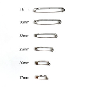 Thanh thép không gỉ pins Bạc 1.5 inch 38mm 3 lỗ Trâm <span class=keywords><strong>Pin</strong></span> lưng với khóa an toàn cho huy hiệu DIY may làm thủ công mỹ nghệ - Product Image 2