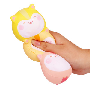 Cute Animal Cartoon Three-Head Hamster Pu Slow <b>Rebound</b> Toy Fidget Toy For Kids 2 To 4 Years Unisex - Product Image 5