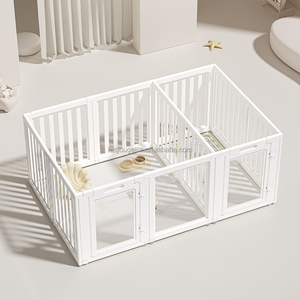 Yüksek Kaliteli Katlanabilir Modern Plastik Sağlam Köpek Oyun Parkı Yarı Şeffaf Evcil Hayvan Çiti Küçük/Orta Boy Köpekler İçin - Product Image 1