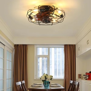 Ventilador de Techo Industrial Moderno Ultra Silencioso con Luz, Montaje Empotrado, 7 Aspas, Motor de CC <30dB, 6 Velocidades, con Control Remoto - Product Image 2