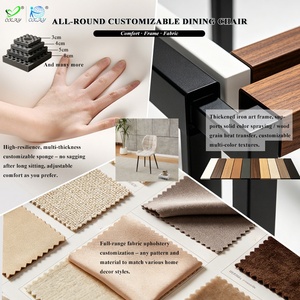 <span class=keywords><strong>Chaise</strong></span> <span class=keywords><strong>de</strong></span> salle à manger OKAY en promotion – Pieds en métal, durable, pour villa, style moderne et minimaliste, éléments <span class=keywords><strong>de</strong></span> luxe, chaises <span class=keywords><strong>de</strong></span> salle à manger en tissu - Product Image 2