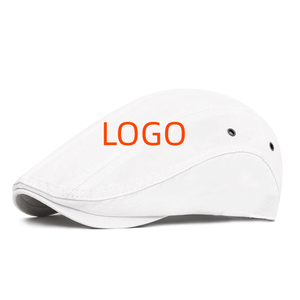 Wholesale Customized Logo 100% Cotton Solid Plain Beret Cap Retro Artist <strong>Painter</strong> Beret Hat Male Female Adjustable Ivy Flat Cap - Product Image 2