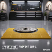 Tapis antidérapant en polyuréthane renforcé de clous en acier, résistant aux intempéries pour opérations minières, durable, pour sols de forage, découpe sur mesure, global