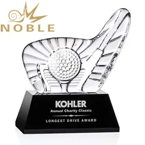Meilleure vente personnalisé d'iceberg en cristal sport Golf Trophée