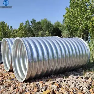 Drainage Culvert Bridge Galvanized Corrugated Steel Pipes Road Corrugated Pipe With Holes Metal Tunnel Steel Culvert Pipe