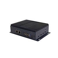 Mini PC industriel sans ventilateur avec processeur Intel Celeron J6412/Atom X6413E Quad-core de 10e génération, PC embarqué, lecteur d'affichage numérique, IOT