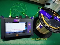 Equipo de Prueba de Fibra Óptica, Reflectómetro Óptico de Dominio de Tiempo (OTDR) Portátil ALK-8000 con Función OPM VFL 1310/1550/1625nm