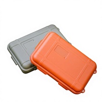 Boîte de survie EDC pour activités de plein air, résistante aux chocs, à la pression et à l'eau, conteneur scellé orange/beige