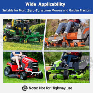 Nouvelles tondeuses autoportées à braquage zéro avec ensemble de roues à profil plat et roue pivotante avant en caoutchouc pour le secteur de la vente au détail - Product Image 5